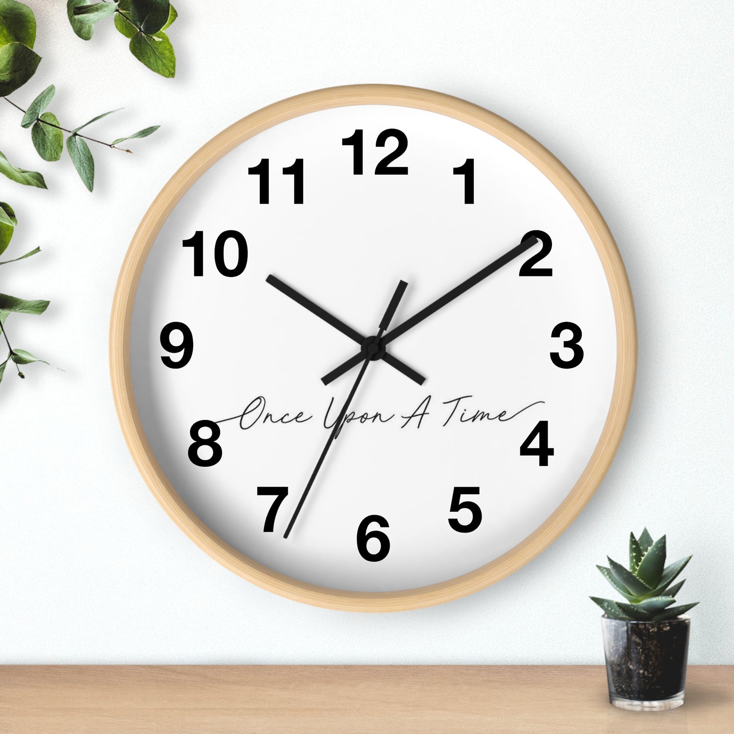 Once Upon A Time Clock -  Wooden Wall Clock