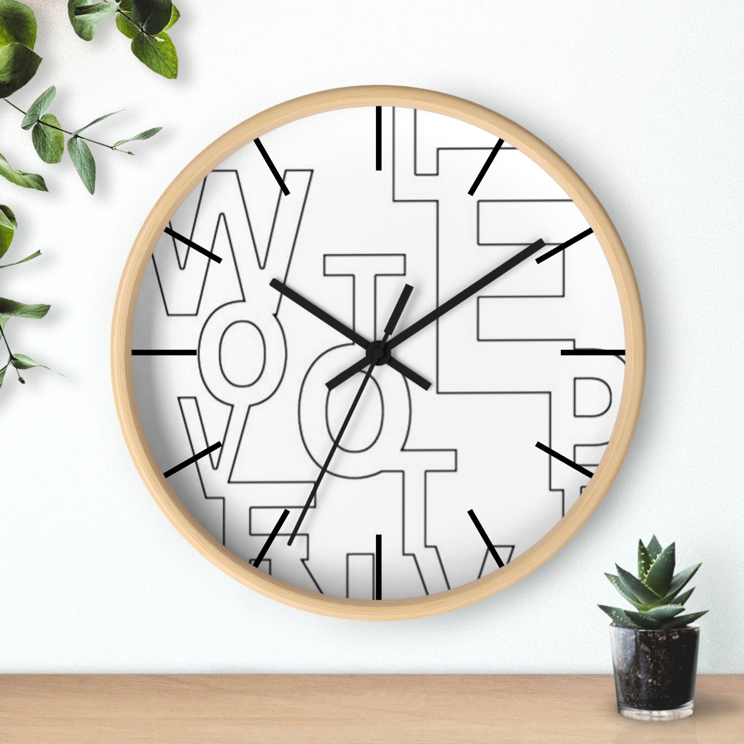 Wooden frame Letters Clock - Large Word Clock