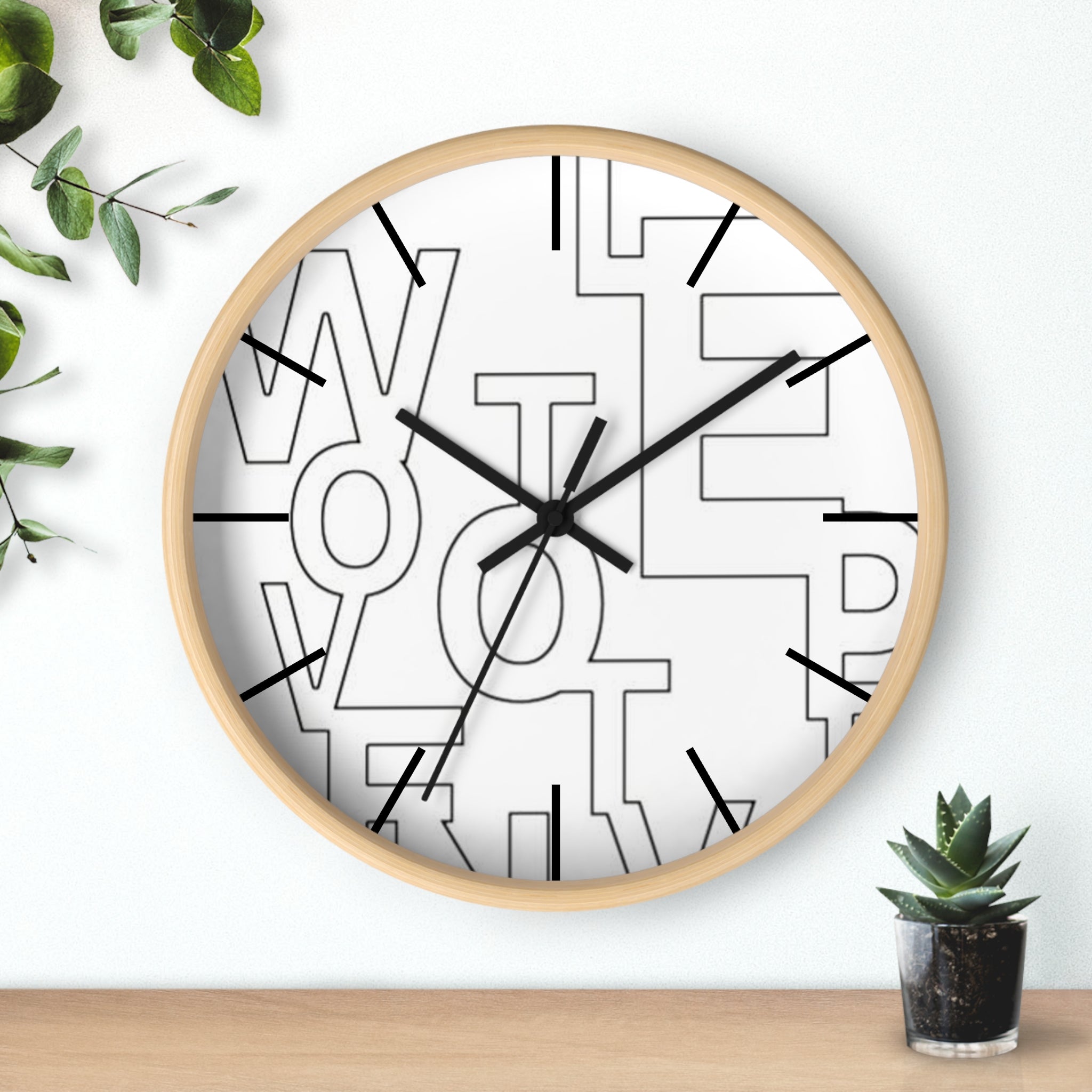 Wooden frame Letters Clock - Large Word Clock