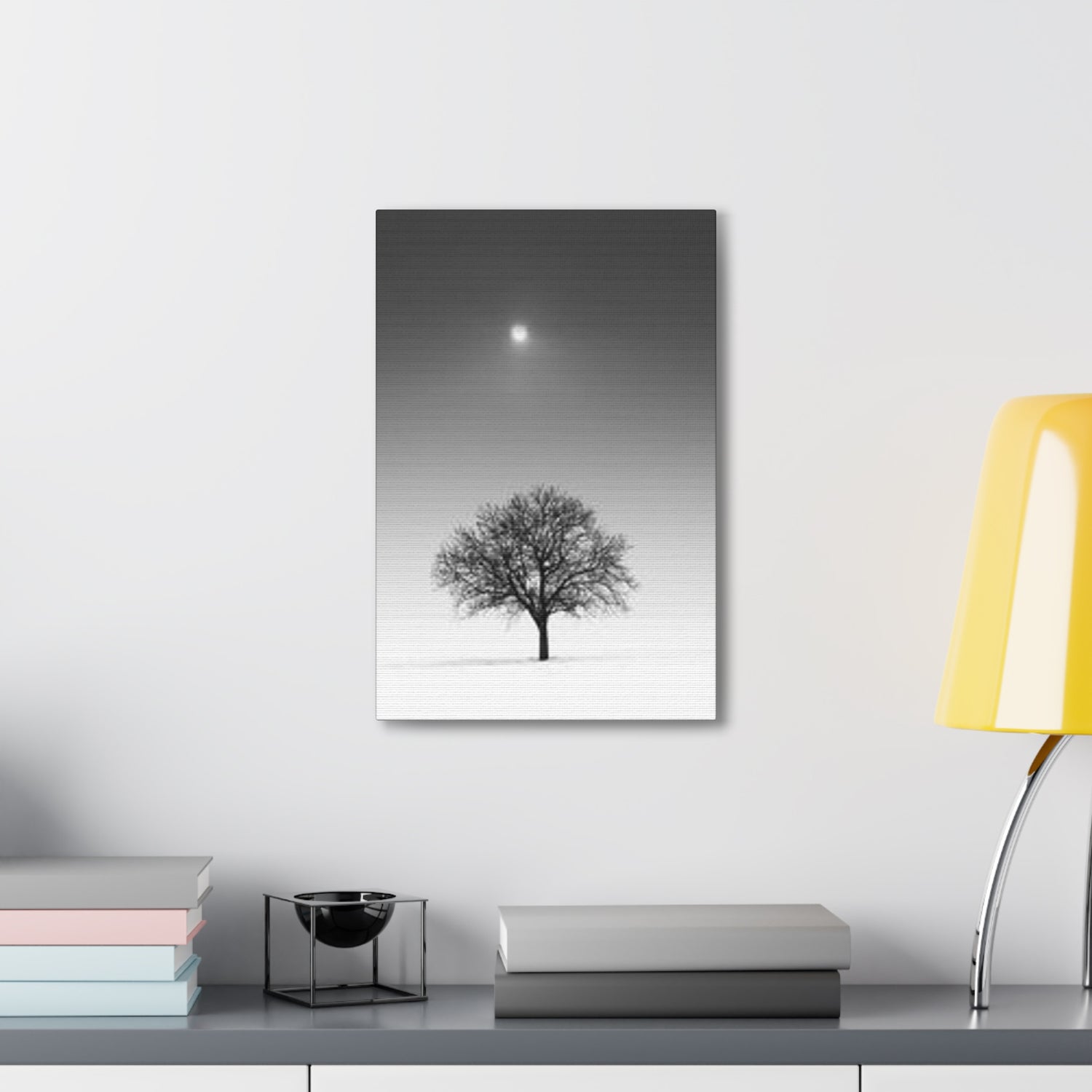 Night View Black Trees Canvas - Trees and Canvas Wall Art