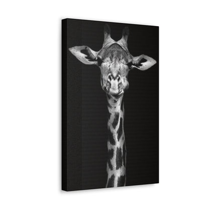 Giraffe Black Canvas -  Fabric Giraffe Wall Canvases for Indoor