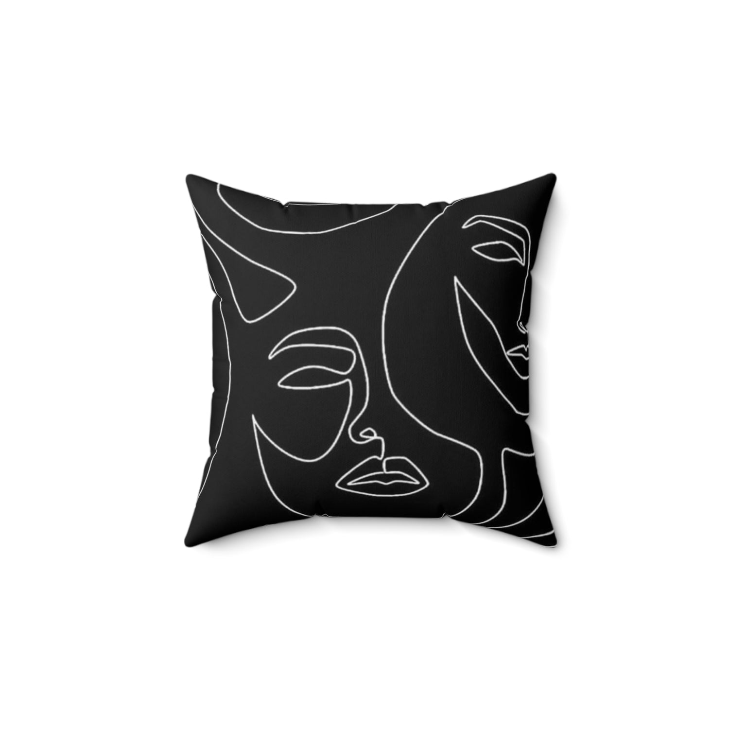 Lips Black Pillow