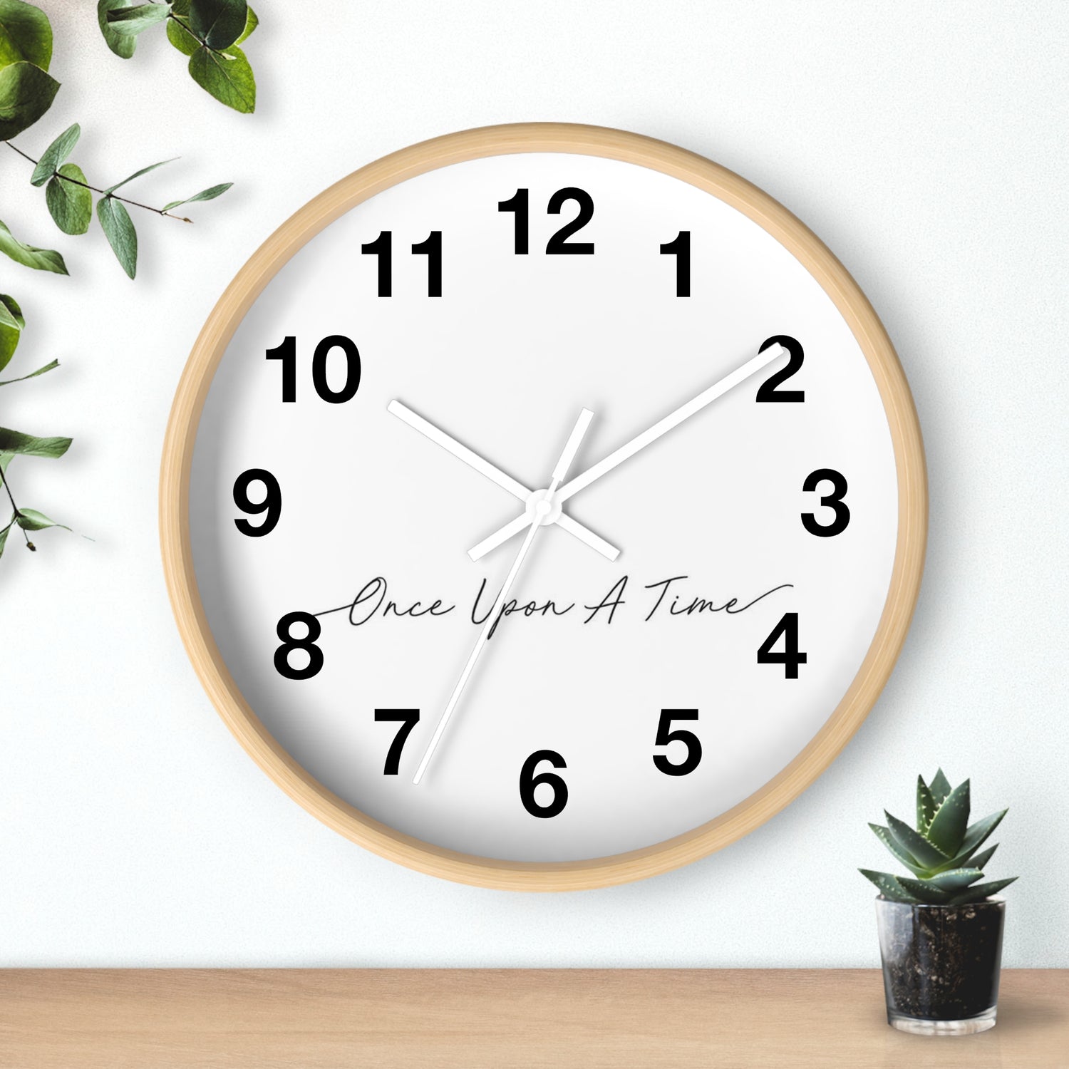 Once Upon A Time Clock -  Wooden Wall Clock