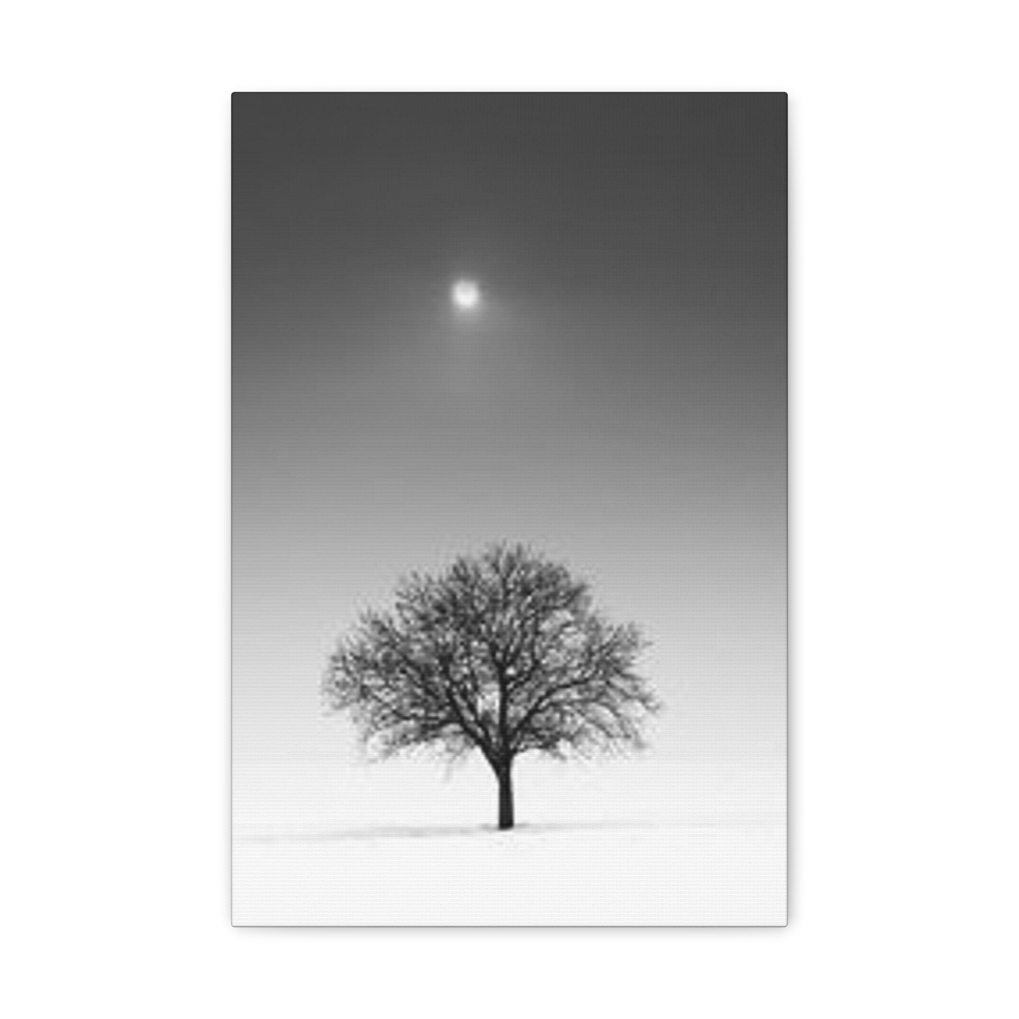 Night View Black Trees Canvas - Trees and Canvas Wall Art